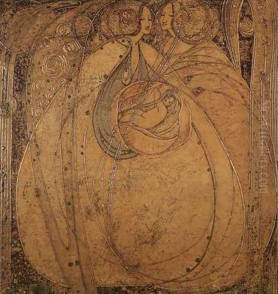 The Heart of the Rose Oil Painting by Margaret Macdonald