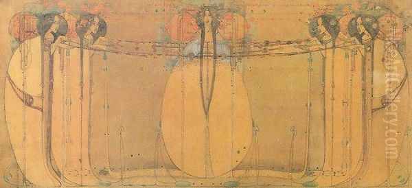 The May Queen Oil Painting by Margaret Macdonald