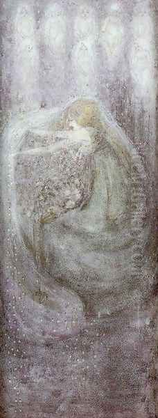 Winter Oil Painting by Margaret Macdonald