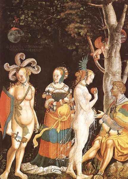 The Judgment of Paris 1517-18 Oil Painting by Niklaus Manuel