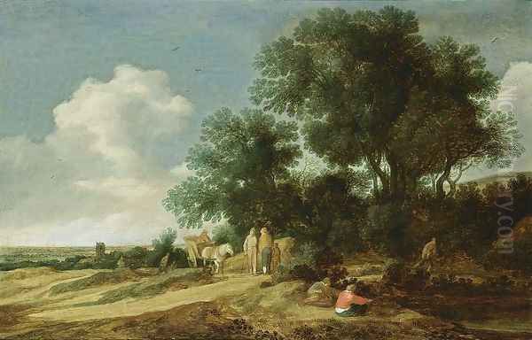 An Extensive Dune Landscape 1636 Oil Painting by Pieter de Molyn