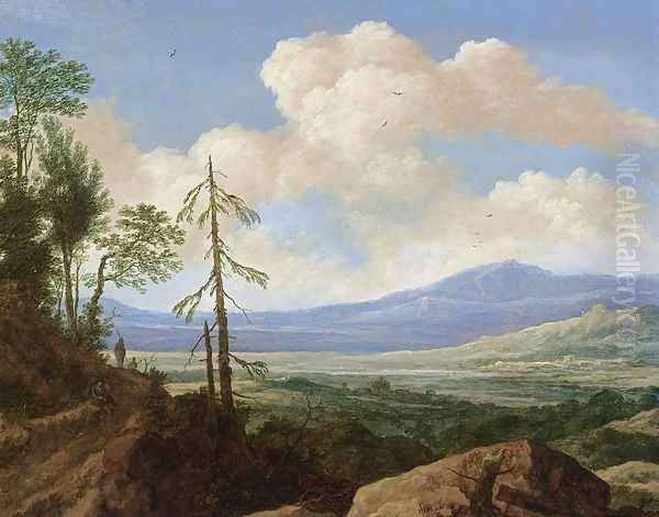 Panoramic Hilly Landscape 1654 Oil Painting by Pieter de Molyn