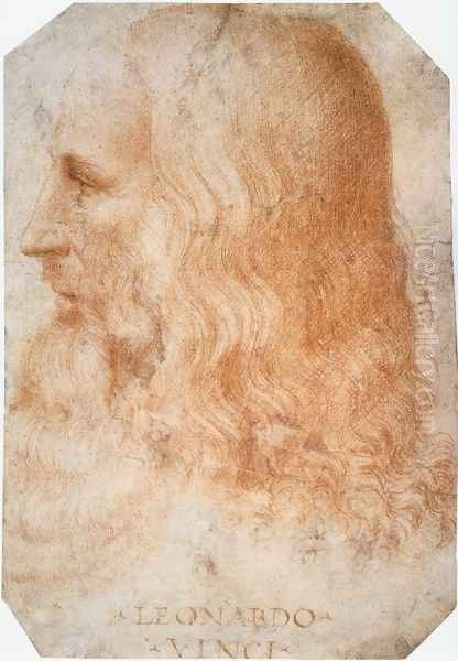 Portrait Of Leonardo Oil Painting by Francesco Melzi