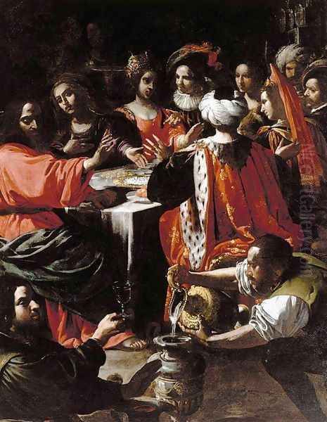 Wedding Feast at Cana c. 1620 Oil Painting by Rutilio Manetti