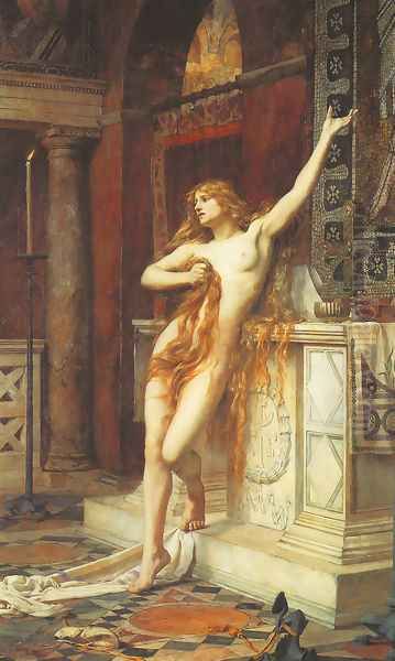 Hypatia Oil Painting by Charles William Mitchell