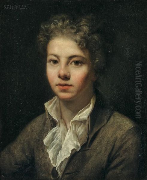 Portrait Of A Young Man Oil Painting by Jean Baptiste Greuze