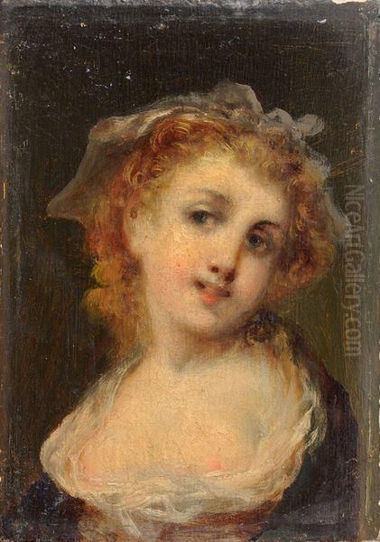 Jeune Femme En Buste Oil Painting by Jean Baptiste Greuze