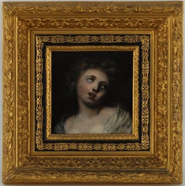 Etude De Jeune Femme Oil Painting by Jean Baptiste Greuze