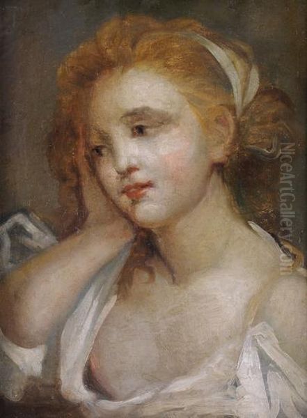 Ritratto Di Fanciulla Oil Painting by Jean Baptiste Greuze