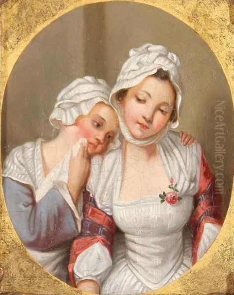 The Young Maidservants Oil Painting by Jean Baptiste Greuze