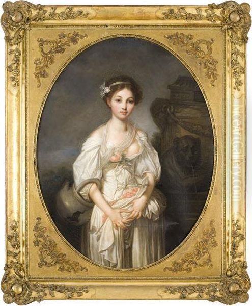 La Cruche Cassie Oil Painting by Jean Baptiste Greuze