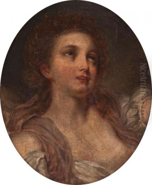 Damenbildnis Oil Painting by Jean Baptiste Greuze