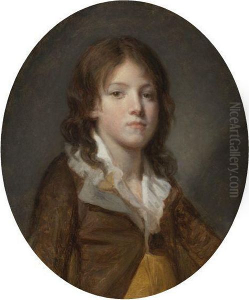 Portrait Of A Boy, Sometimes 
Presumed To Represent Louis-charles,duc De Normandie, Dauphin Of France Oil Painting by Jean Baptiste Greuze