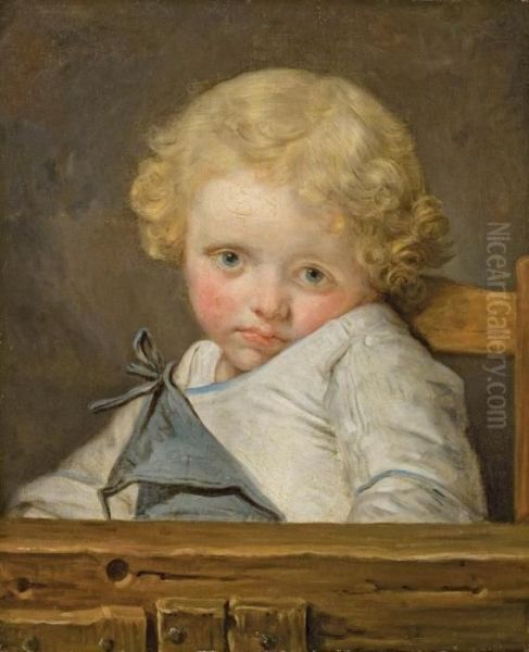 Le Petit Boudeur Oil Painting by Jean Baptiste Greuze