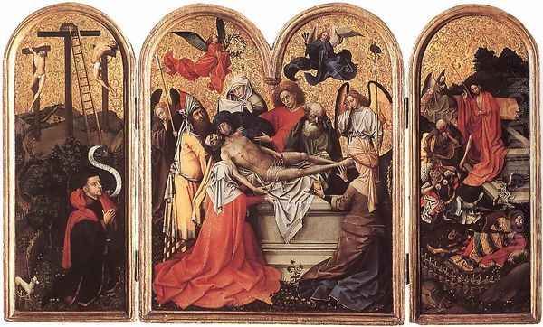 Seilern Triptych 1410-20 Oil Painting by Robert Campin