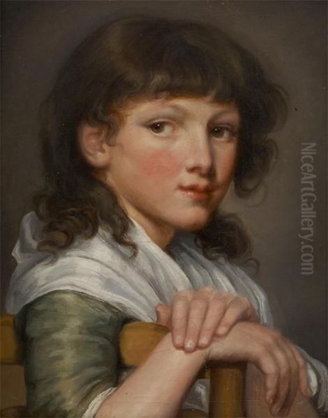 La Jeune Fille Assise Oil Painting by Jean Baptiste Greuze