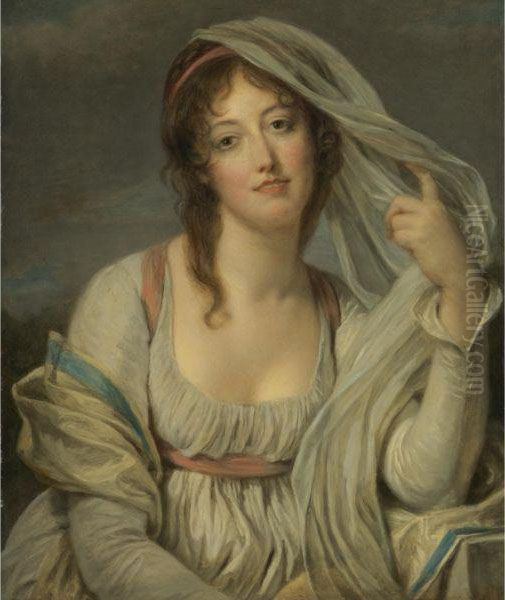 Portrait Of Madame Van Westrenen Of Tremaat Oil Painting by Jean Baptiste Greuze