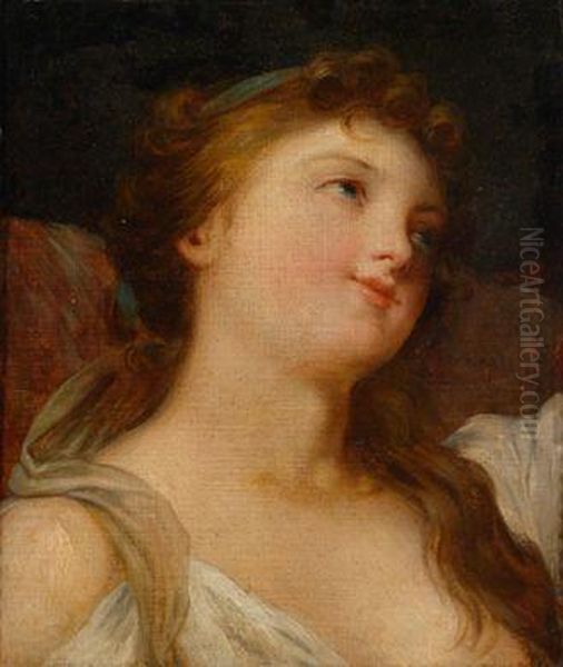 Brustbild Einer Jungen Frau Oil Painting by Jean Baptiste Greuze