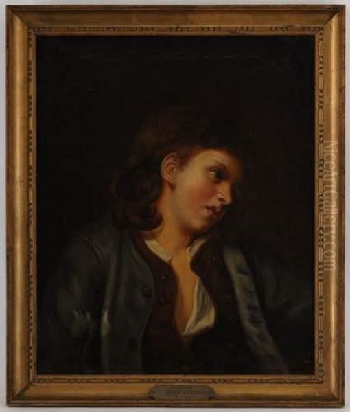 Jeune Homme Oil Painting by Jean Baptiste Greuze