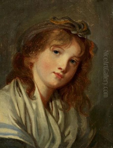 Bildnis Einer Jungen Frau Oil Painting by Jean Baptiste Greuze