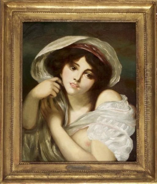 Bildnis Eines Jungen Madchens Mit Schleier Oil Painting by Jean Baptiste Greuze