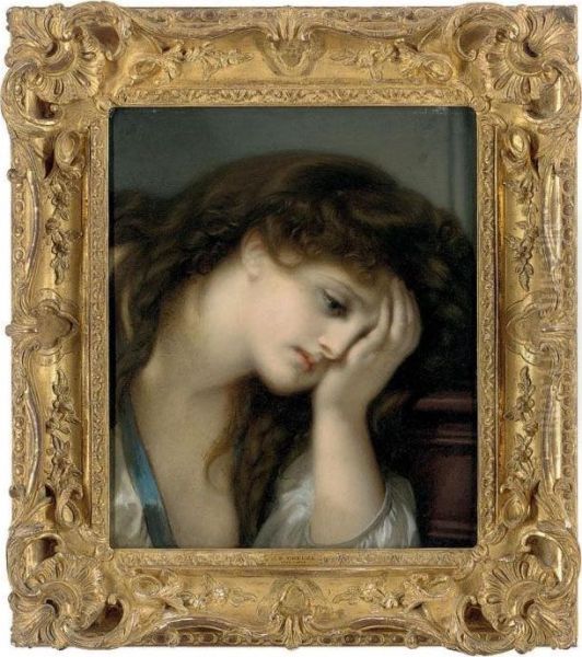 Ennui Oil Painting by Jean Baptiste Greuze