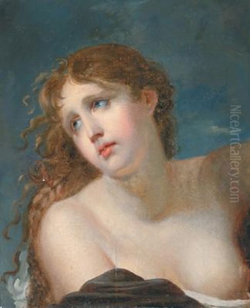 Ritratto Di Giovane Fanciulla Oil Painting by Jean Baptiste Greuze