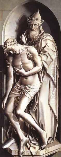 The Holy Trinity c. 1410 Oil Painting by Robert Campin