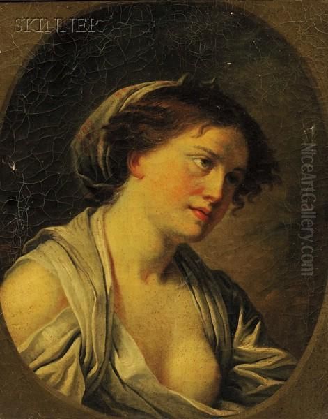 The Buxom Maiden Oil Painting by Jean Baptiste Greuze