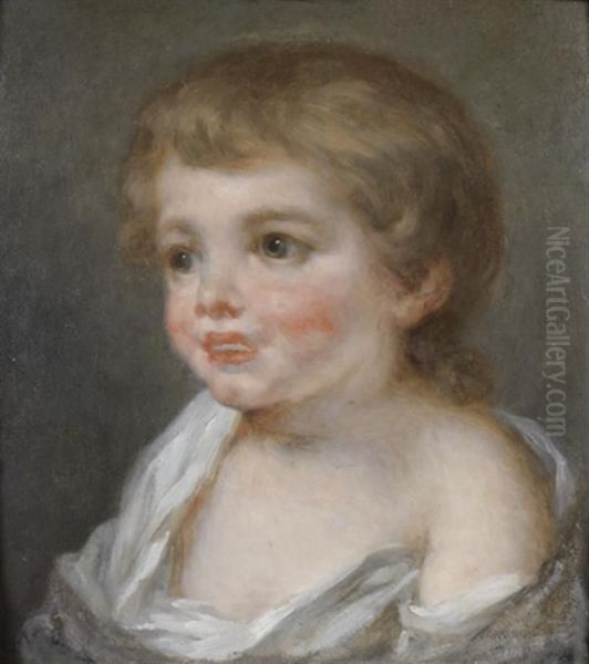 Portrait De Jeune Garcon A La Chemise Blanche Oil Painting by Jean Baptiste Greuze