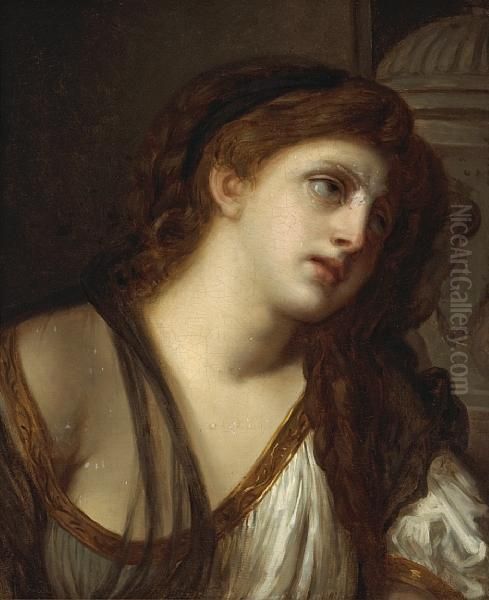 The Inconsolable Widow Oil Painting by Jean Baptiste Greuze