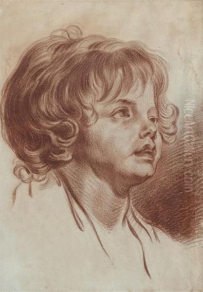 Portrait D'enfant, D'apres Greuze Oil Painting by Jean Baptiste Greuze