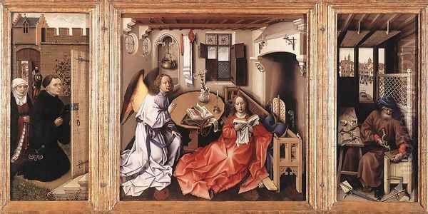 Mérode Altarpiece Oil Painting by Robert Campin