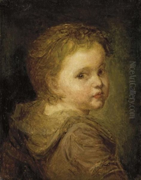 Portrait D'un Petit Garcon Oil Painting by Jean Baptiste Greuze