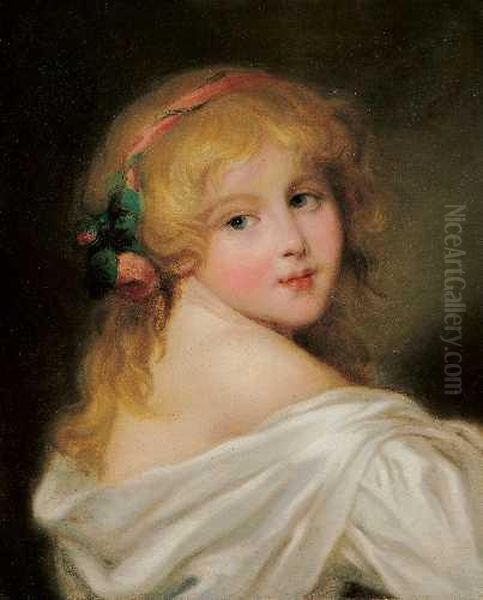 Bildnis Eines Madchens Oil Painting by Jean Baptiste Greuze