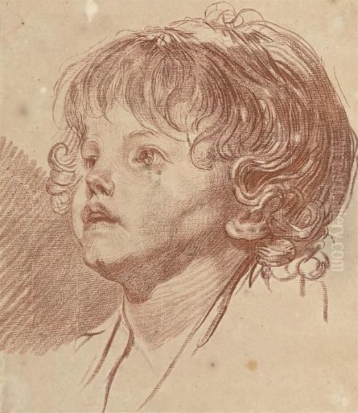 Portrait Of A Young Boy Oil Painting by Jean Baptiste Greuze