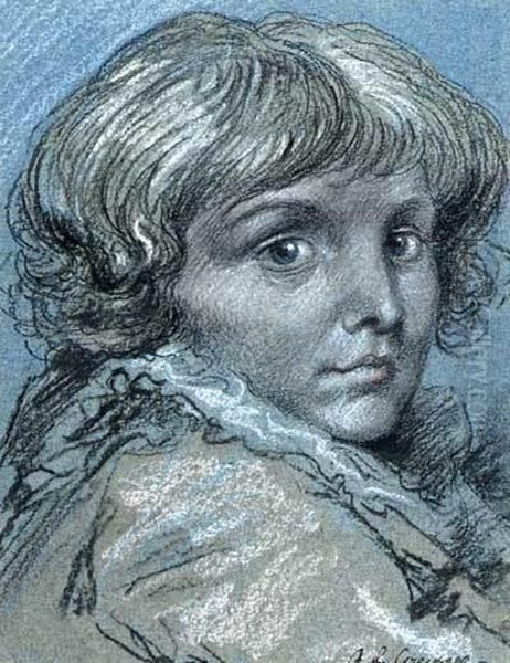 Head Of A Boy Oil Painting by Jean Baptiste Greuze