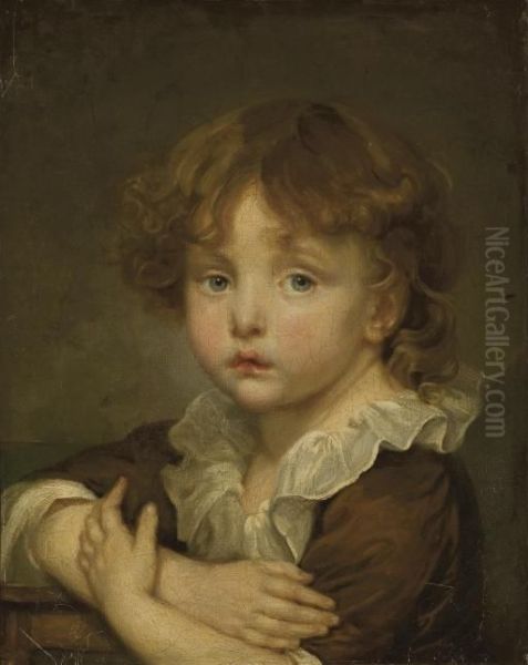 Portrait D'un Jeune Garcon Oil Painting by Jean Baptiste Greuze