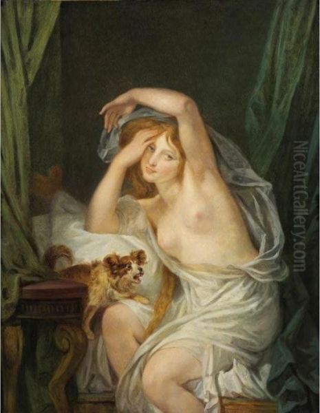 Le Reveil [ ; The Awakening ; Oil On Canvas] Oil Painting by Jean Baptiste Greuze