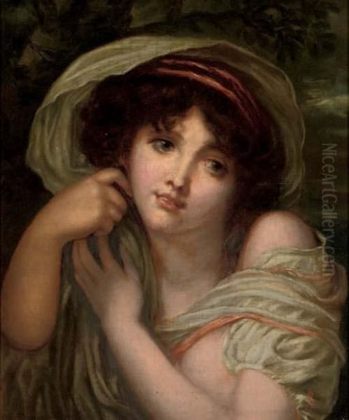 Portrait Of A Young Lady Oil Painting by Jean Baptiste Greuze