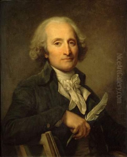 Portrait De Jean Tupinier Oil Painting by Jean Baptiste Greuze