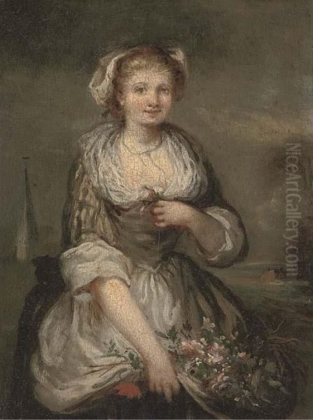 Portrait Of A Girl Oil Painting by Jean Baptiste Greuze