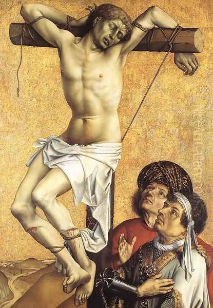 The Crucified Thief c. 1410 Oil Painting by Robert Campin