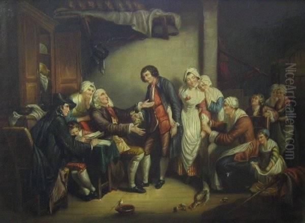 The Village Bride Oil Painting by Jean Baptiste Greuze