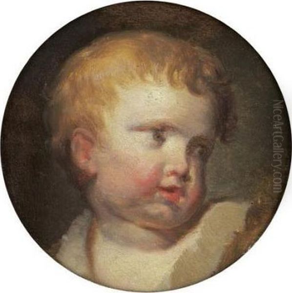 Tete D'enfant Oil Painting by Jean Baptiste Greuze