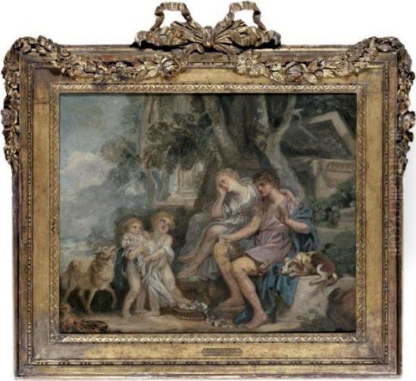 Un Premier Chagrin (a First Sorrow) Oil Painting by Jean Baptiste Greuze