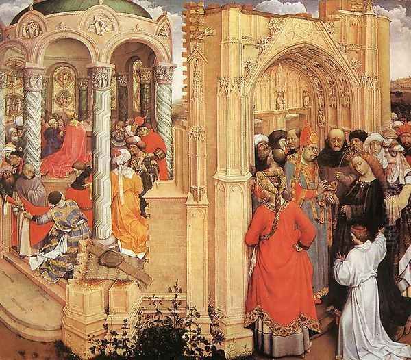 The Marriage of Mary c. 1428 Oil Painting by Robert Campin