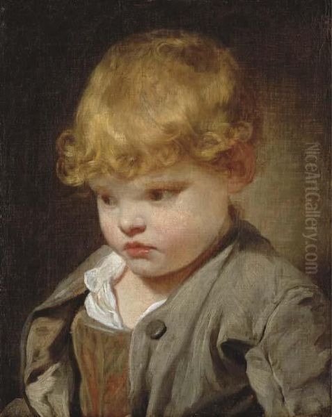 Le Petit Boudeur Oil Painting by Jean Baptiste Greuze