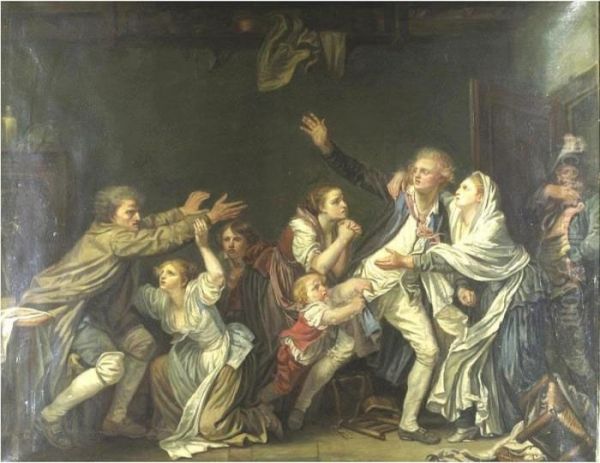 The Father's Curse: The Ungrateful Son Oil Painting by Jean Baptiste Greuze