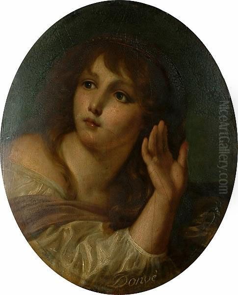 Portrait Of A Girl Oil Painting by Jean Baptiste Greuze